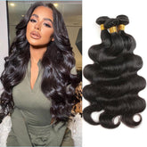 Boopwine body wave bundle texture close-up for natural blend
