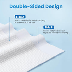 borje face towels xl smooth-side for gentle cleansing closeup.