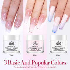 Born Pretty acrylic liquid set for smooth, durable application.