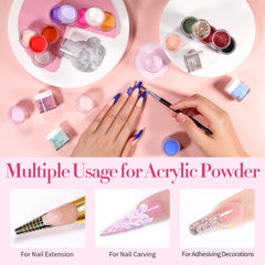 Born Pretty glitter powders closeup highlighting festive nail design options