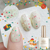 Born Pretty Christmas Jelly Glitter Gel Nail Polish kit bottle with festive sparkle for holidays.