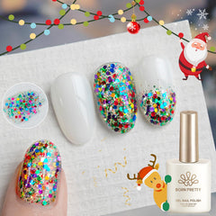 Born Pretty Christmas Jelly Sequins Polish bottle with festive shimmer for elegant nail art.
