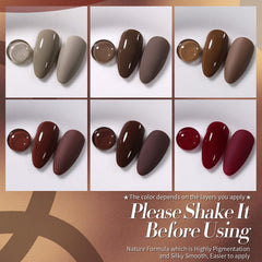 Born Pretty coffee gel polish highlights deep shade for day-to-night looks