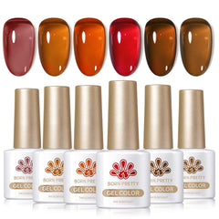 Born Pretty fall-winter amber bottle ready for chic gel nails at home.