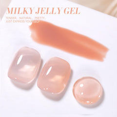 Born Pretty Jelly Nude layering swatch demonstrates color depth with gloss.