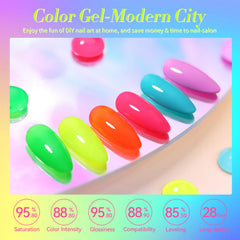 Born Pretty neon hot pink gel nail polish delivers vivid pigment for statement nails.