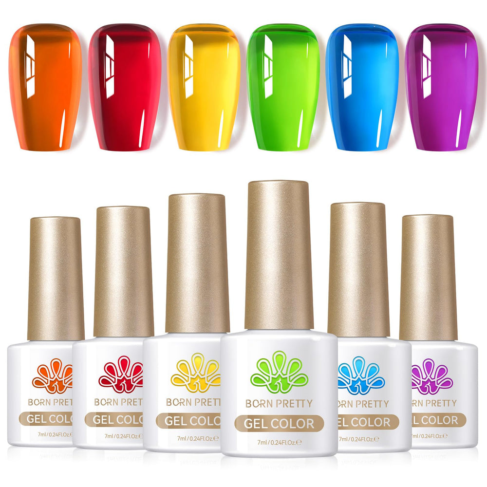 Born Pretty neon jelly polish red bottle for bold at-home manicure