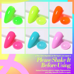 Born Pretty neon orange gel nail polish offers bright pigment with easy application.