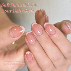 Born Pretty nude pink shade on nails for a natural look