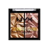 NYX Born To Glow Icy Highlighter Duo packaging ready for effortless glow on the go