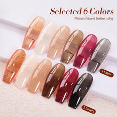 Born Pretty jelly black swatch shows high opacity with glossy gel-like shine.