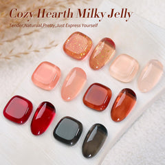 Born Pretty jelly blood red swatch highlights bold color payoff for statement nails.