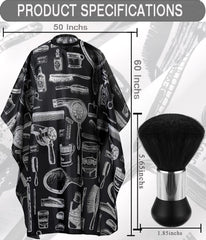 Borogo neck duster brush included for quick hair cleanup.