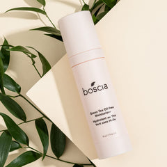 Boscia Green Tea Oil-Free Moisturizer texture close-up; non-greasy finish.