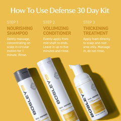 BosDefense Leave-In Thickening Treatment foaming bottle supports thicker, healthier-looking hair.
