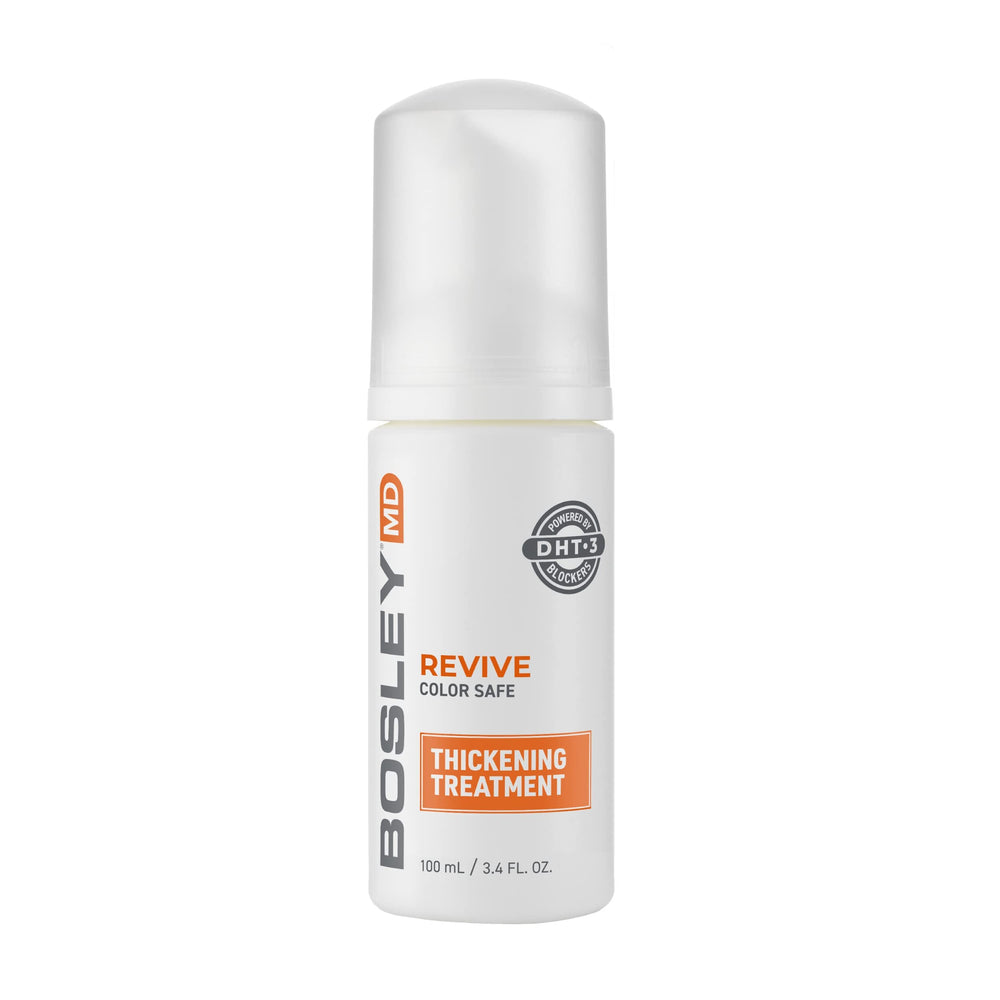 BosleyMD Revive bottle foam-application shows easy alcohol-free application for instant root volume.