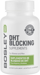 BosleyMD DHT-7 bottle with capsules for daily hair support.