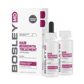 BosleyMD hair regrowth bottle closeup for women using minoxidil.