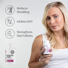 BosleyMD ingredients image featuring Biotin, Niacin, and Zinc for healthy hair