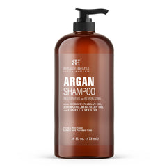 Botanic Hearth Argan Shampoo bottle—hydrating formula for all hair types.