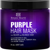 Botanic Hearth Purple Hair Mask bottle helps maintain vibrant, cool-toned blonde and silver hair