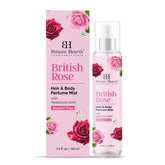 Botanic Hearth Rose Hair Perfume bottle with long-lasting rose fragrance.