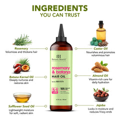 Botanic Hearth rosemary batana oil comb applicator helps smooth knots.