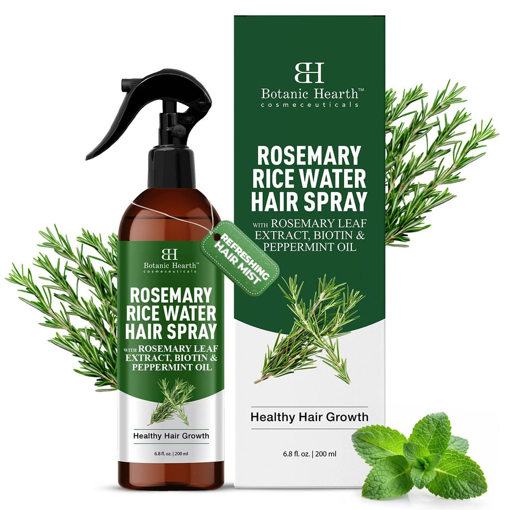 Botanic Hearth rosemary spray bottle delivers root hydration for fuller-looking hair.
