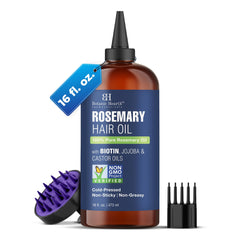 Botanic Hearth rosemary oil bottle for daily scalp nourishment and soothing aroma.