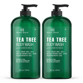 Botanic Hearth Tea Tree Body Wash bottle close-up highlighting refreshing daily cleanse