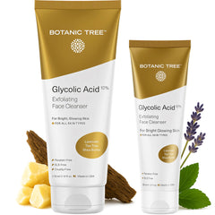 Botanic Tree Glycolic Face Wash bottle-front view for daily cleansing and brightening.
