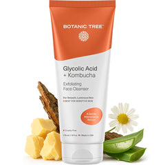Botanic Tree Kombucha face wash bottle—gentle cleanser for aging skin.