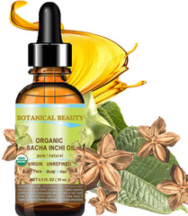 Botanical Beauty Sacha Inchi Oil texture image shows light, non-greasy finish.