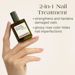 Botanist Nails The Remedy brush applying rose polish for nourishing coverage.