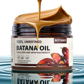 Botanix Batana Oil bottle label highlights pure Honduran oil for healthier-looking hair.