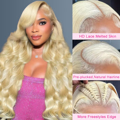 BOTNNS blonde 613 wig with 200 density for a full natural look