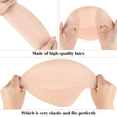 Bouiexye bald-cap edge closeup shows latex edge for seamless blend.