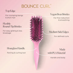 Bounce Curl Define EdgeLift Brush edge design for separating curl clumps and reducing frizz