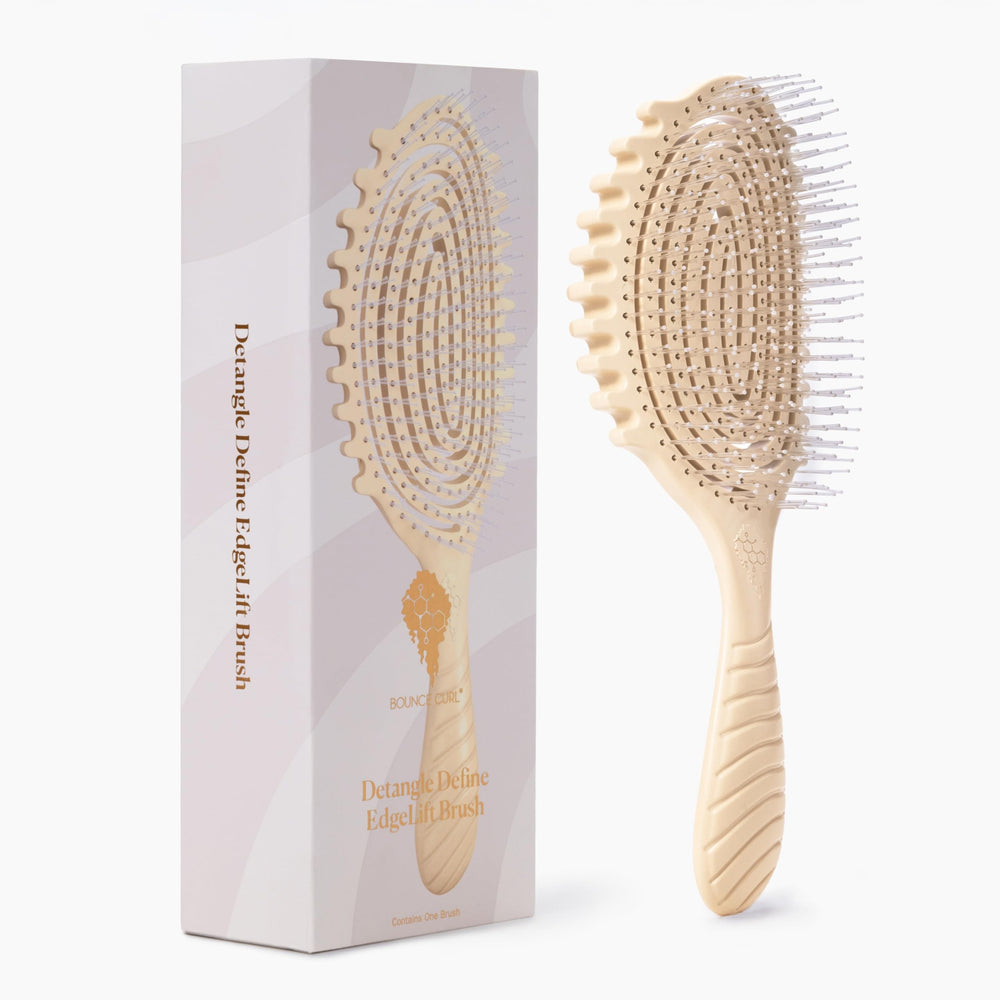Bounce Curl front view brush in Shortbread showing sleek design and neutral color for styling