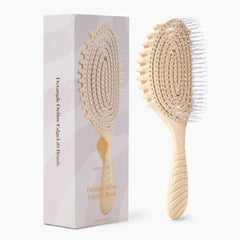 Bounce Curl front view brush in Shortbread showing sleek design and neutral color for styling