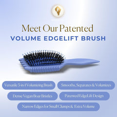 Bounce Curl Volume EdgeLift Brush edge-detail closeup shows durable bristles glide smoothly.