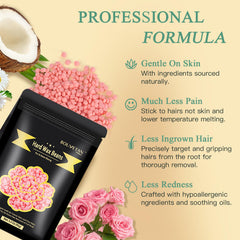 Bouvetan hard wax beads provide strong grip for effective hair removal