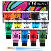 Bowitzki cream face paint 14colors palette for vibrant skin-safe makeup
