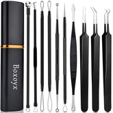 Boxoyx Pimple Popper Tool Kit in compact metal case for portable pore care