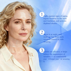 BOYAO neck patches closeup highlights hydration and improved neck firmness.