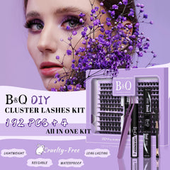 B&Qaugen 8-18 length clusters for customizable lash looks.