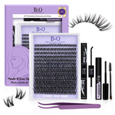 B&Qaugen Flora Lash Clusters Kit box-open view for versatile DIY lash styling.