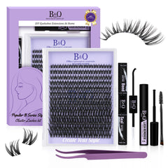 B&Qaugen Flora Lash Clusters Kit box-open view for versatile DIY lash styling.