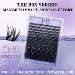 B&Qaugen Flora Lash Clusters Kit supplies, ready for quick, full lash looks.