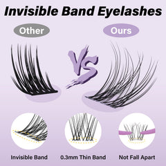 BQaugen Flora lash clusters mix 8-18 mm lengths for versatile DIY looks.